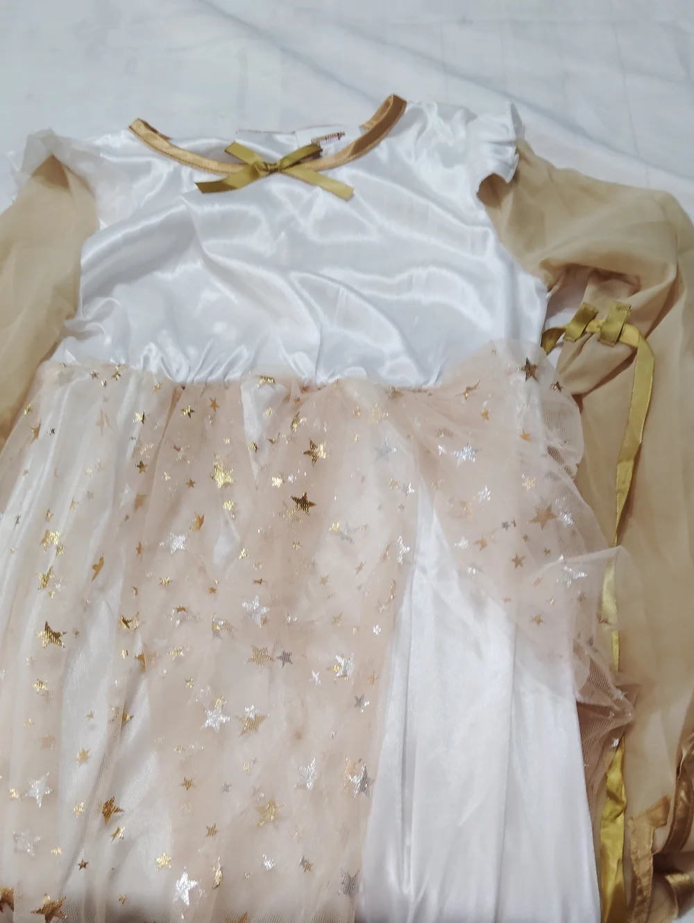 Spooktacular Creations Halloween Angel Costume for Girls, Golden White Angel